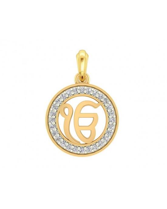 Ek onkar diamond on sale pendant